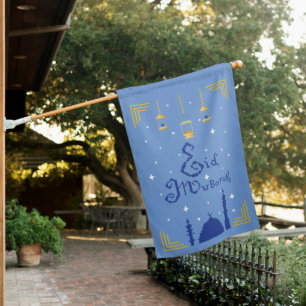 Eid Mubarak House Flag
