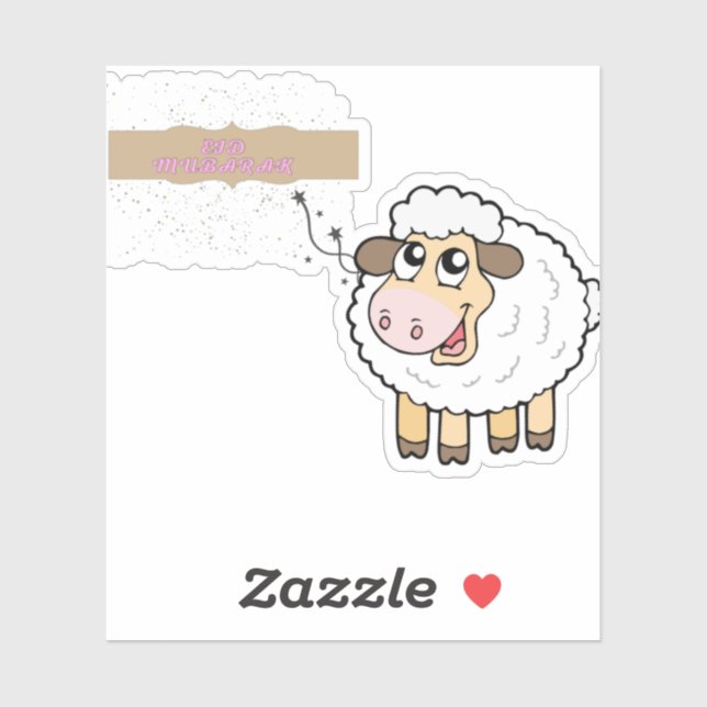 Eid Mubarak Islamic Arabic Calligraphy-Eid al-Adha Sticker (Sheet)