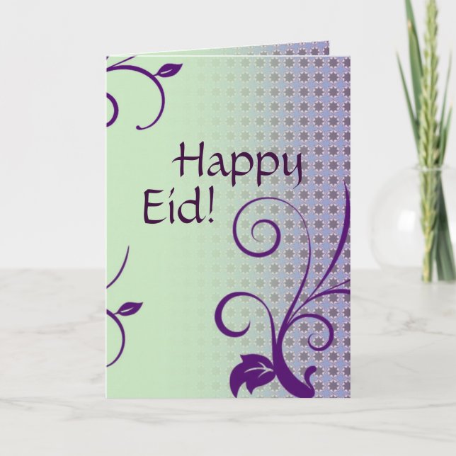 Eid mubarak islamic greeting holiday card (Front)