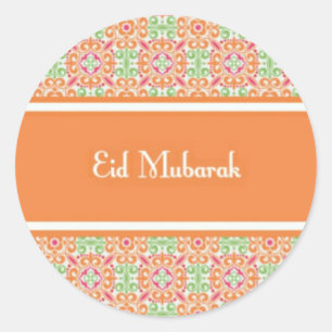 eid mubarak.jpg classic round sticker