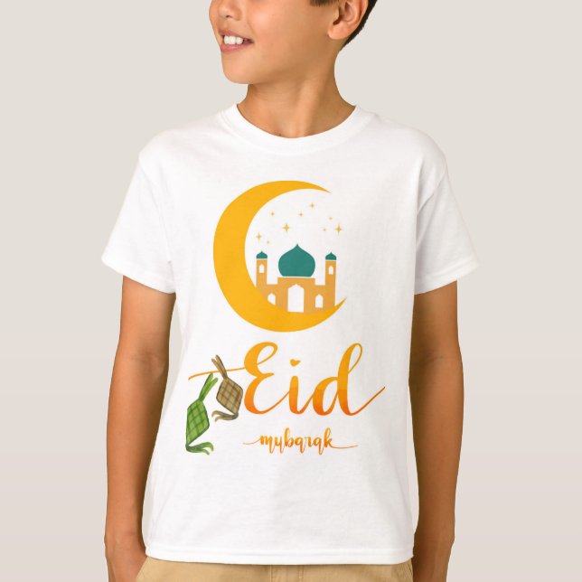 Eid Mubarak Kids T-Shirt Design (Front)