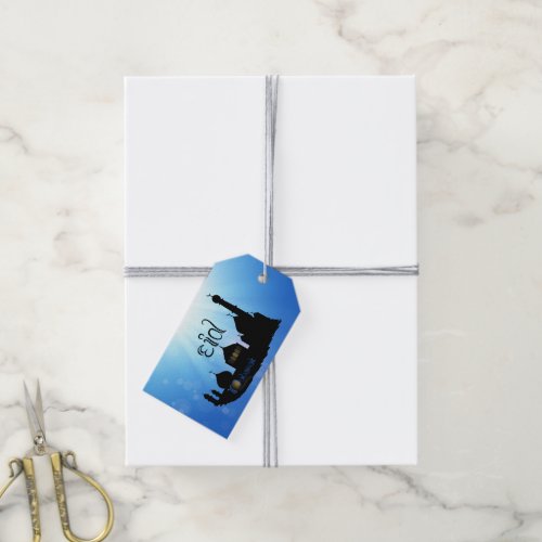 Eid Mubarak Mosque with Typography Gift Tags