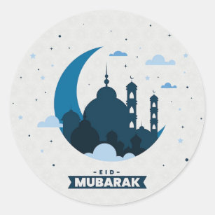  Eid Mubarak Muslim Classic Round Sticker