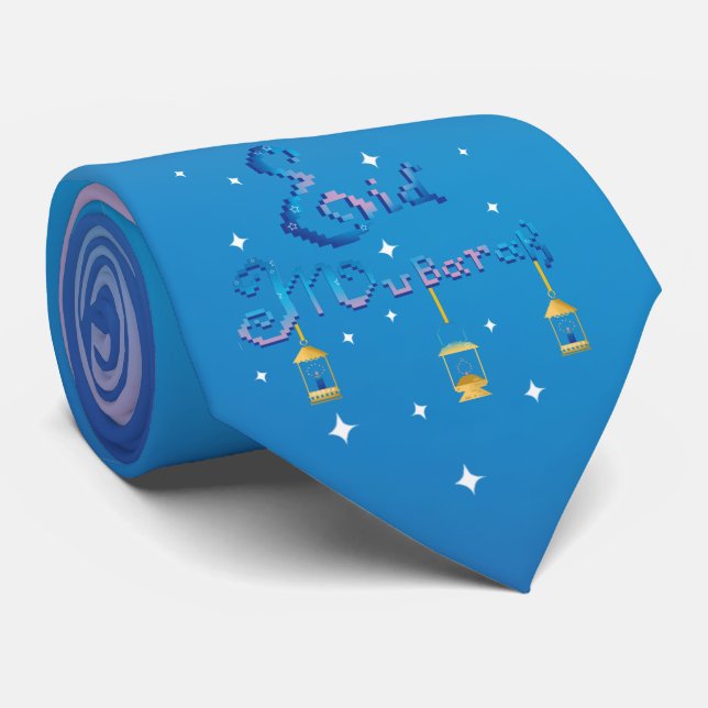 Eid Mubarak Neck Tie (Rolled)