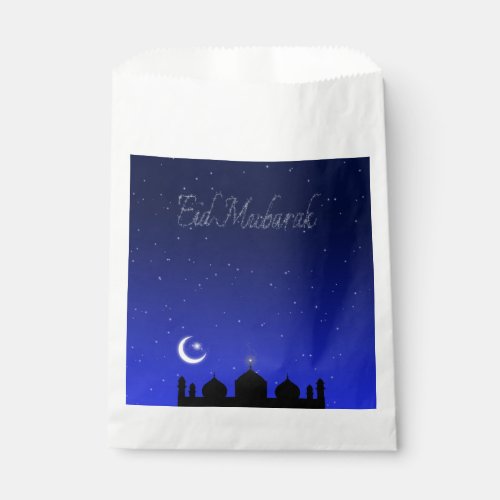 Eid Mubarak Night Stars Mosque Favor Bag