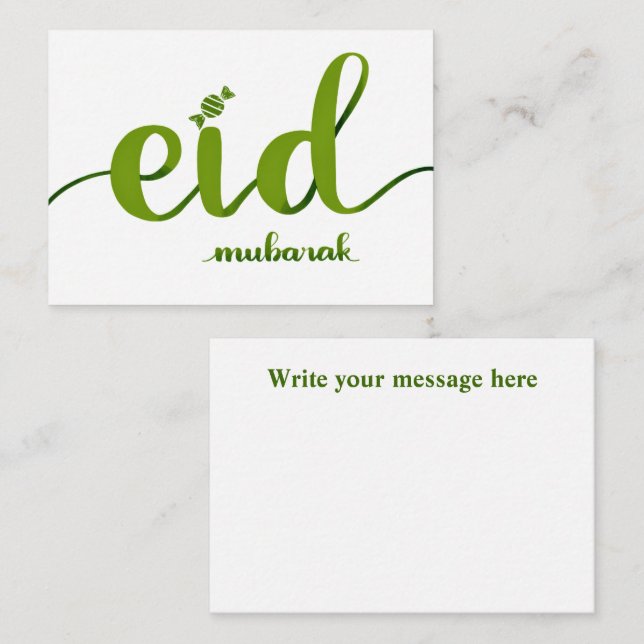 Eid Mubarak Note Card (Front/Back)