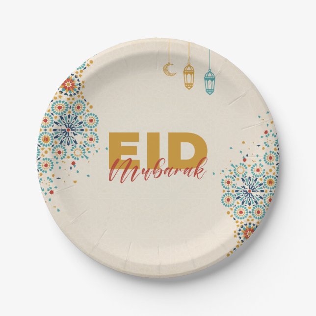 Eid mubarak paper plates (Front)
