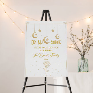 Eid Mubarak Party Welcome Sign,Celebrate Al-Fitr  Foam Board