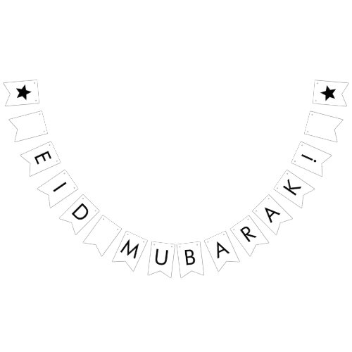 Eid Mubarak Pennant Bunting Banner