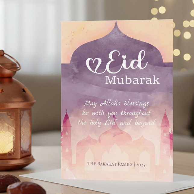 Eid Mubarak Personalized Card with Mosque Design (Creator Uploaded)