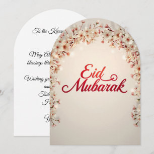 Eid mubarak Personalized Floral Greeting Card