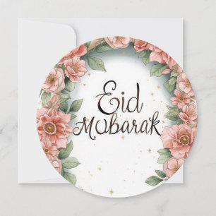Eid mubarak Personalized Floral Greeting Card