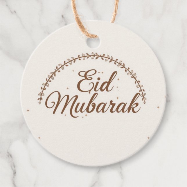 Eid mubarak personalized Gift Tag  (Front)
