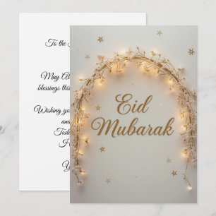 Eid mubarak Personalized Lights Greeting Card