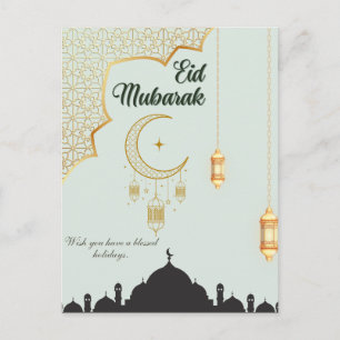 Eid Mubarak Postcard - Islamic Eid Ul Adha 2026 