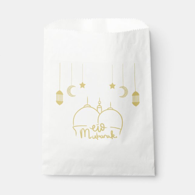 EID MUBARAK RAMADAN BROWNIE FAVOR BAG (Front)