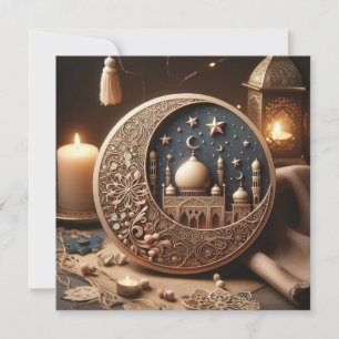 Eid Mubarak Ramadan Customizable Greetings Text Holiday Card