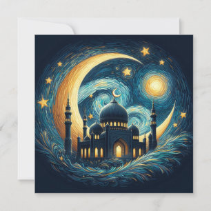 Eid Mubarak Ramadan Customizable Greetings Text Holiday Card