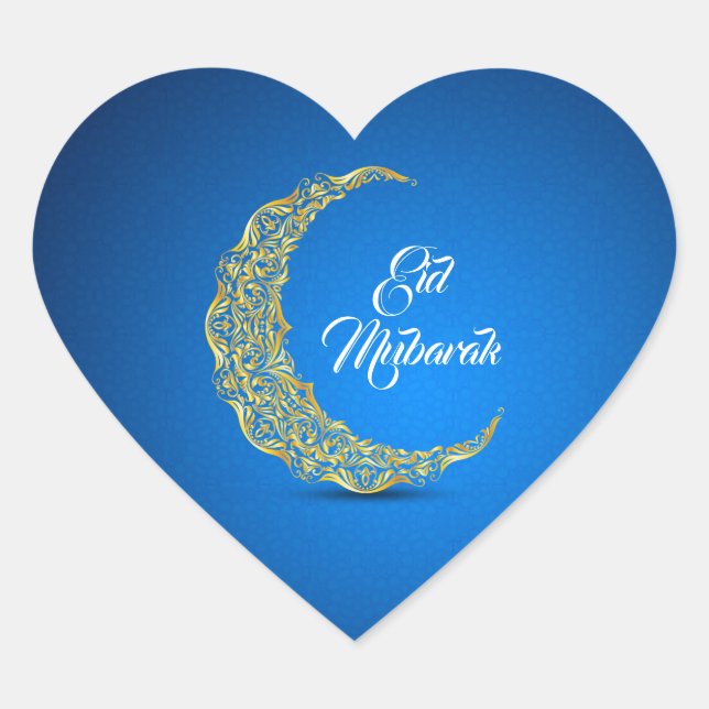 Eid Mubarak / Ramadan Heart Sticker (Front)