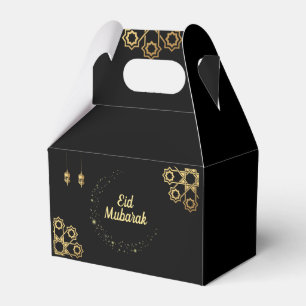 Eid Mubarak / Ramadan Kareem Golden Customize Favor Boxes