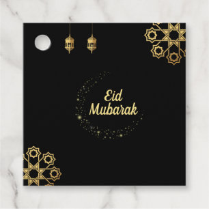 Eid Mubarak / Ramadan Kareem Golden Customize Favor Tags