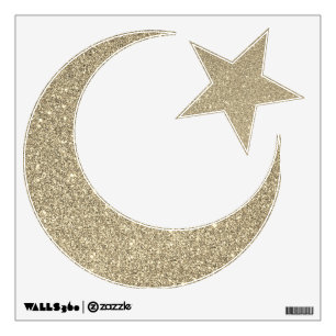 Eid Mubarak  Ramadan Mubarak Golden Glittery Gift  Wall Decal