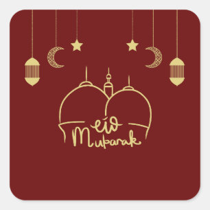 EID MUBARAK RAMADAN SQUARE STICKER