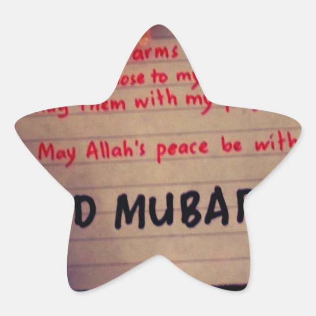 eid-mubarak star sticker (Front)