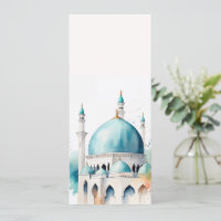Eid Mubarak Watercolor Mosque 0902a