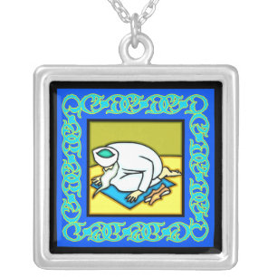 Eid Prayer Islamic Silver Pendant Necklace