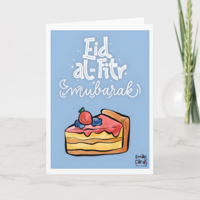 Eid ul Fitr Mubarak - Dessert Card (Front)