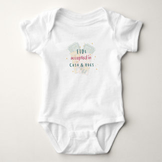"Eidi Accepted in Cash & Hugs" Funny Baby Bodysuit