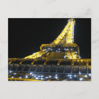 Eifel Tower at Night Postcard