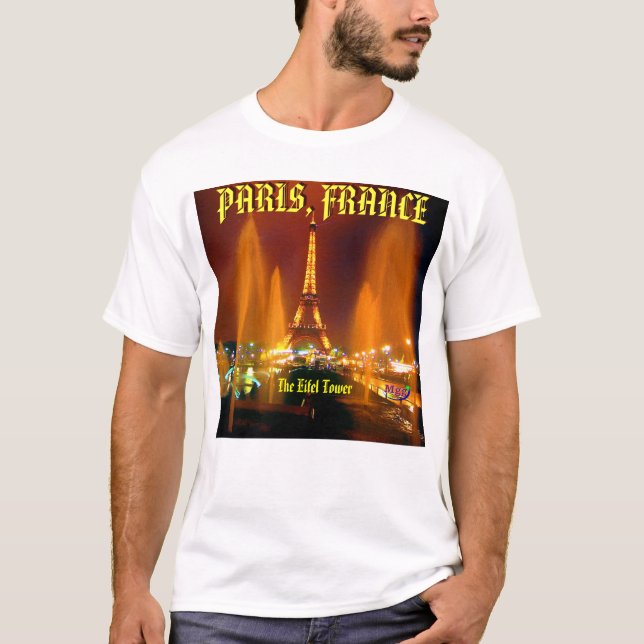 eifel tower, PARIS, FRANCE - Custo... - Customized T-Shirt (Front)