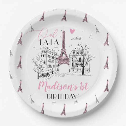 Eifel Tower Paris Parisian Birthday Party Any Age Paper Plates