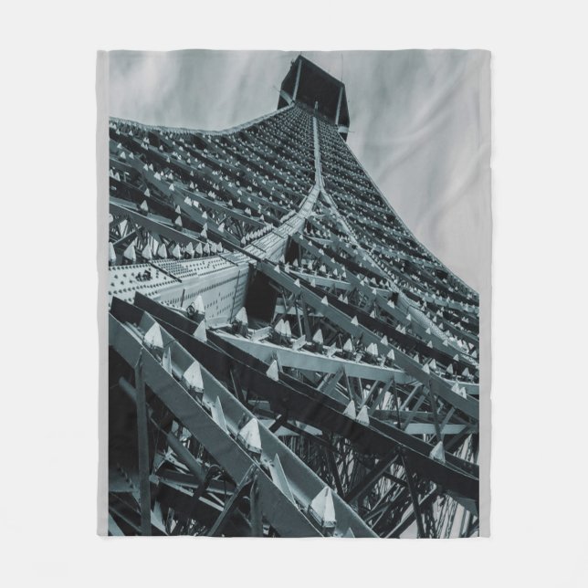 Eifel tower Paris Steel and the sky  Fleece Blanket (Front)