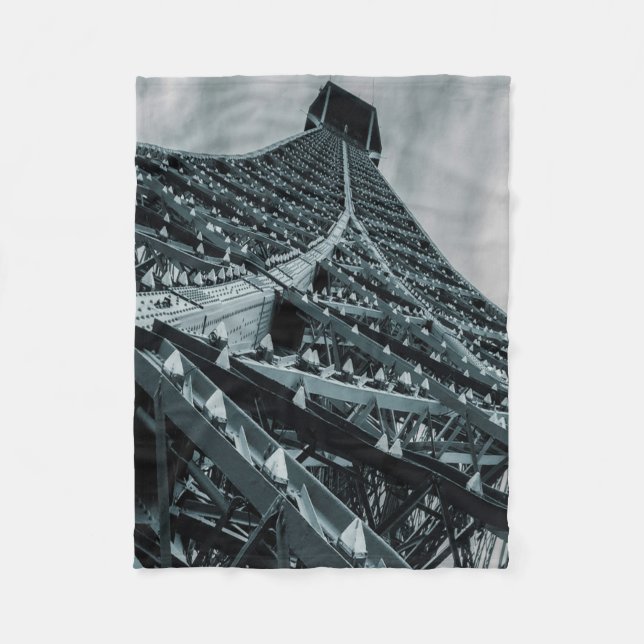 Eifel tower Paris Steel and the sky  Fleece Blanket (Front)