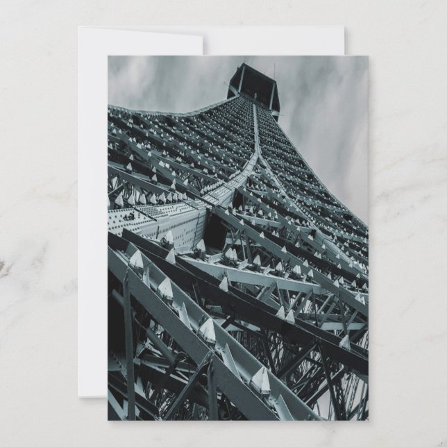 Eifel tower Paris Steel and the sky  Invitation (Front)