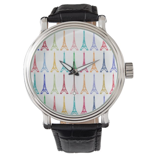 Eiffel color towers watch (Front)