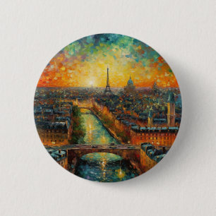 Eiffel Electric   Impressionist Paris Pin