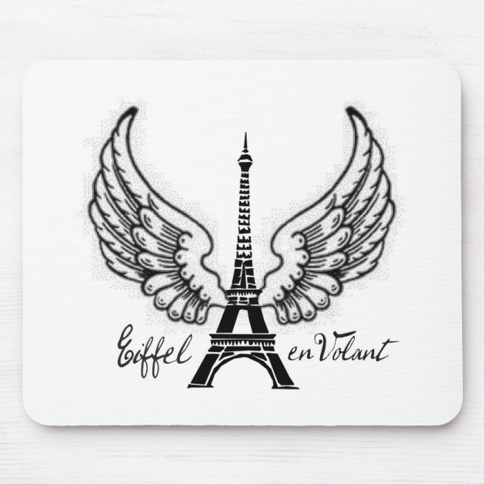 EIFFEL EN VOLANT WINGED TOWER PRINT MOUSE PADS