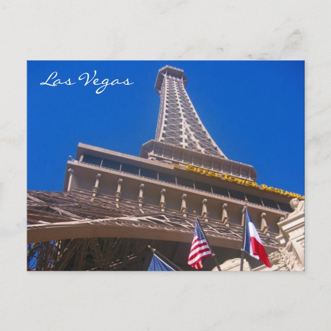 eiffel las vegas postcard (Front)