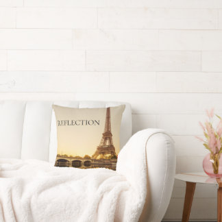 Eiffel Reflections  Throw Pillow