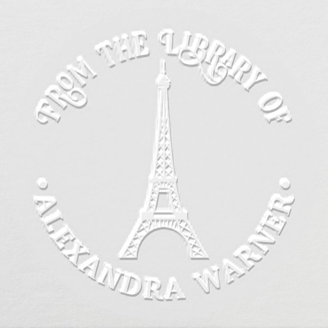 Eiffel Tower #2 “From Library of” Book Name Embosser (Design)