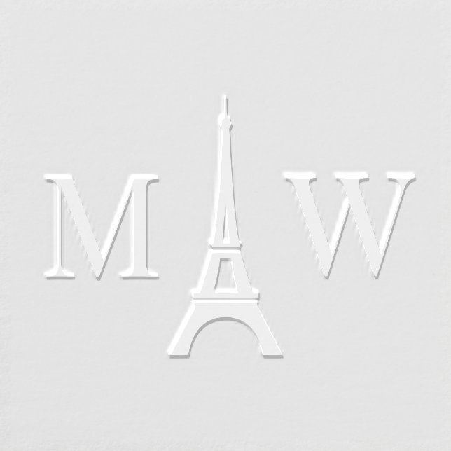 Eiffel Tower 2 Initial Wedding Monogram Embosser (Design)