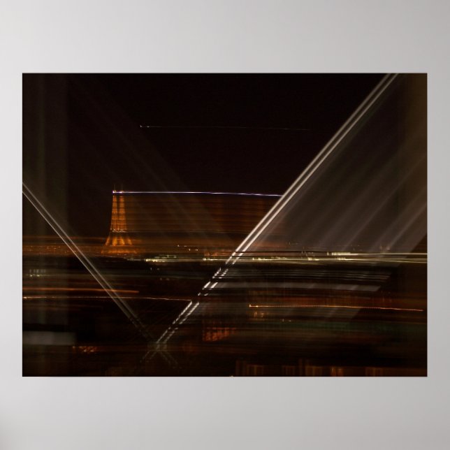 Eiffel Tower Across the Night Sky Poster (Front)