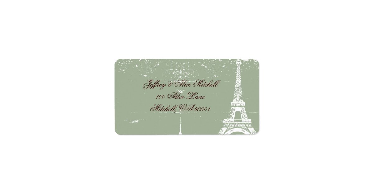 Eiffel Tower Address Labels Zazzle