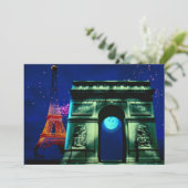 Eiffel Tower and Arc de Triomphe with moon (Standing Front)