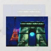 Eiffel Tower and Arc de Triomphe with moon (Front/Back)