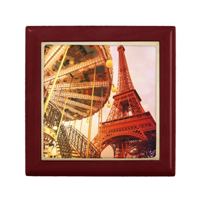 Eiffel Tower and Carrousel Jewelry Box (Front)